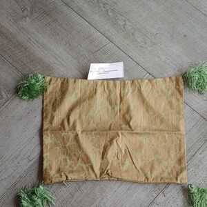 Gold and Green Decorative Pillow Cover